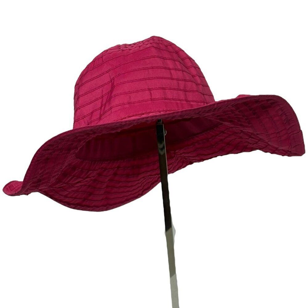 Panama Jack Pink Sun Hat Wide Brim Womens One Size